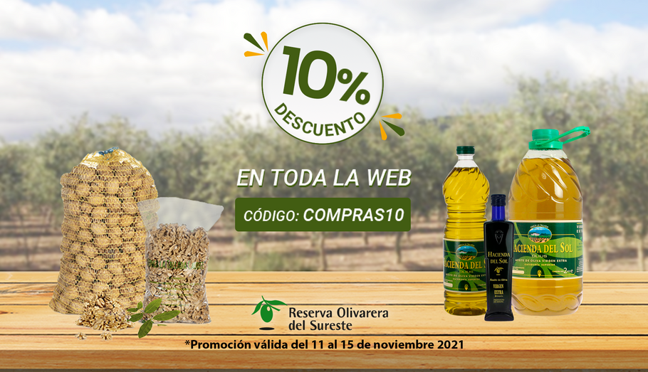Compra nueces naturales y aceite de oliva con un 10% de descuento